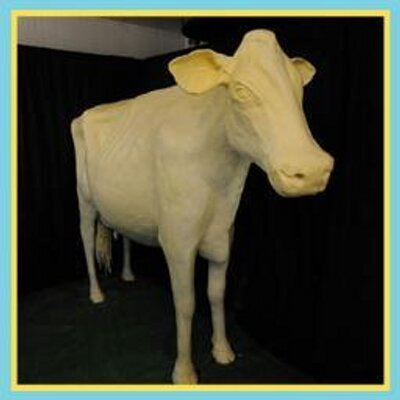 The official Iowa State Fair Butter Cow, who has her own Twitter account.